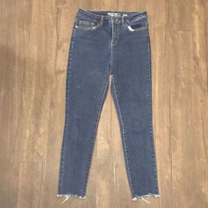 Noisy May high rise raw hem normcore mom jeans